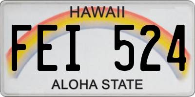 HI license plate FEI524