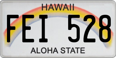 HI license plate FEI528