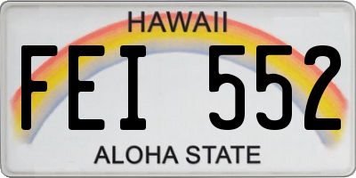 HI license plate FEI552