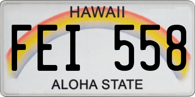 HI license plate FEI558