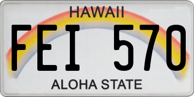 HI license plate FEI570