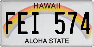 HI license plate FEI574