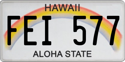 HI license plate FEI577