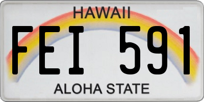 HI license plate FEI591