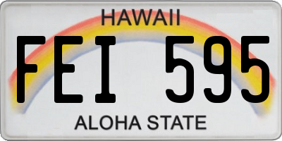 HI license plate FEI595