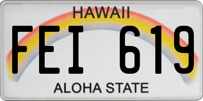 HI license plate FEI619