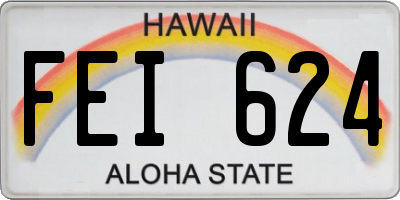 HI license plate FEI624
