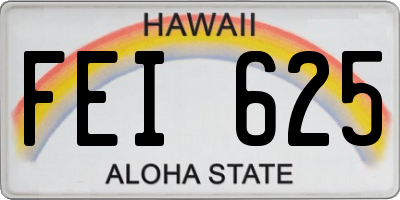 HI license plate FEI625
