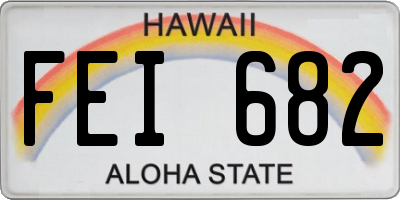 HI license plate FEI682
