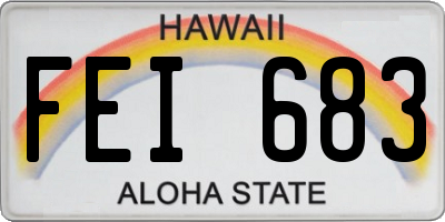 HI license plate FEI683