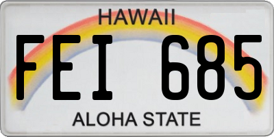 HI license plate FEI685