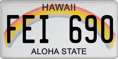 HI license plate FEI690