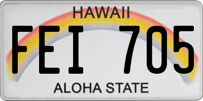 HI license plate FEI705