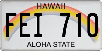 HI license plate FEI710