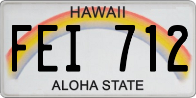 HI license plate FEI712