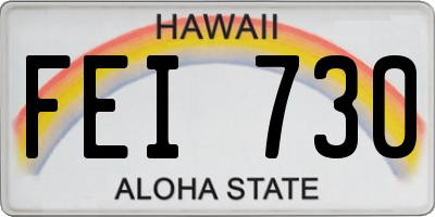 HI license plate FEI730