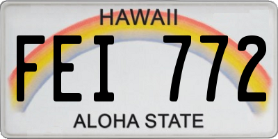 HI license plate FEI772