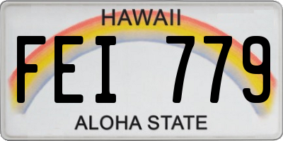 HI license plate FEI779