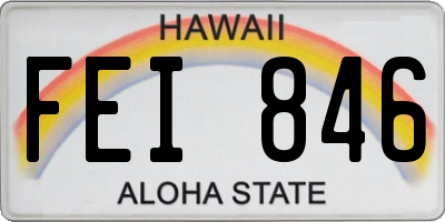 HI license plate FEI846