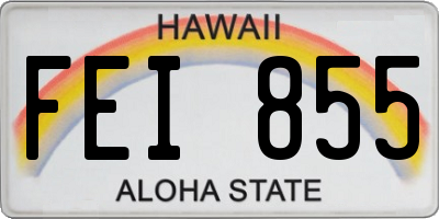 HI license plate FEI855