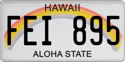 HI license plate FEI895
