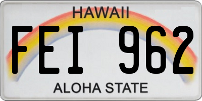 HI license plate FEI962