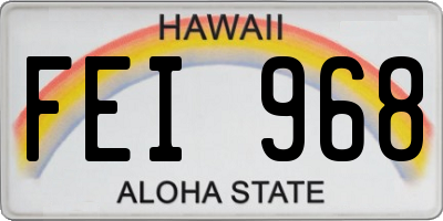 HI license plate FEI968