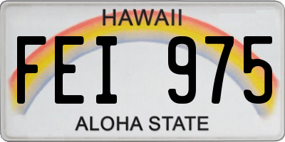 HI license plate FEI975