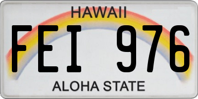 HI license plate FEI976