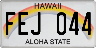 HI license plate FEJ044