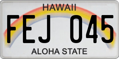 HI license plate FEJ045