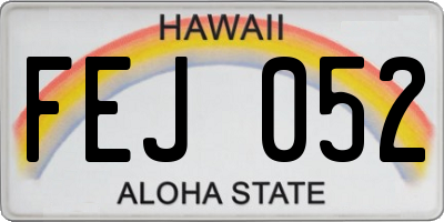HI license plate FEJ052