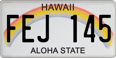 HI license plate FEJ145