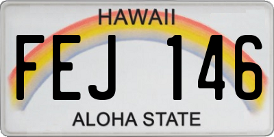 HI license plate FEJ146