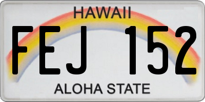 HI license plate FEJ152
