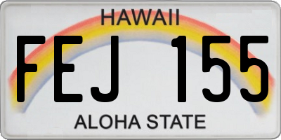 HI license plate FEJ155