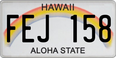 HI license plate FEJ158
