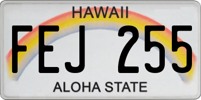 HI license plate FEJ255