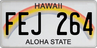 HI license plate FEJ264