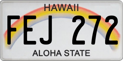 HI license plate FEJ272