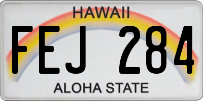 HI license plate FEJ284