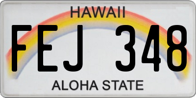 HI license plate FEJ348