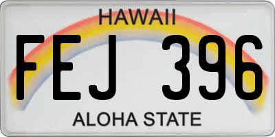 HI license plate FEJ396