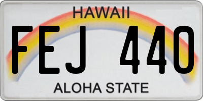 HI license plate FEJ440