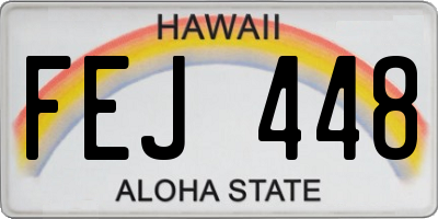 HI license plate FEJ448