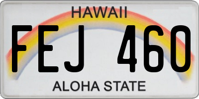 HI license plate FEJ460