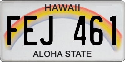 HI license plate FEJ461
