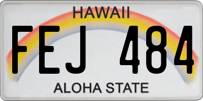 HI license plate FEJ484