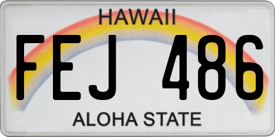HI license plate FEJ486