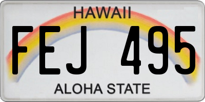 HI license plate FEJ495